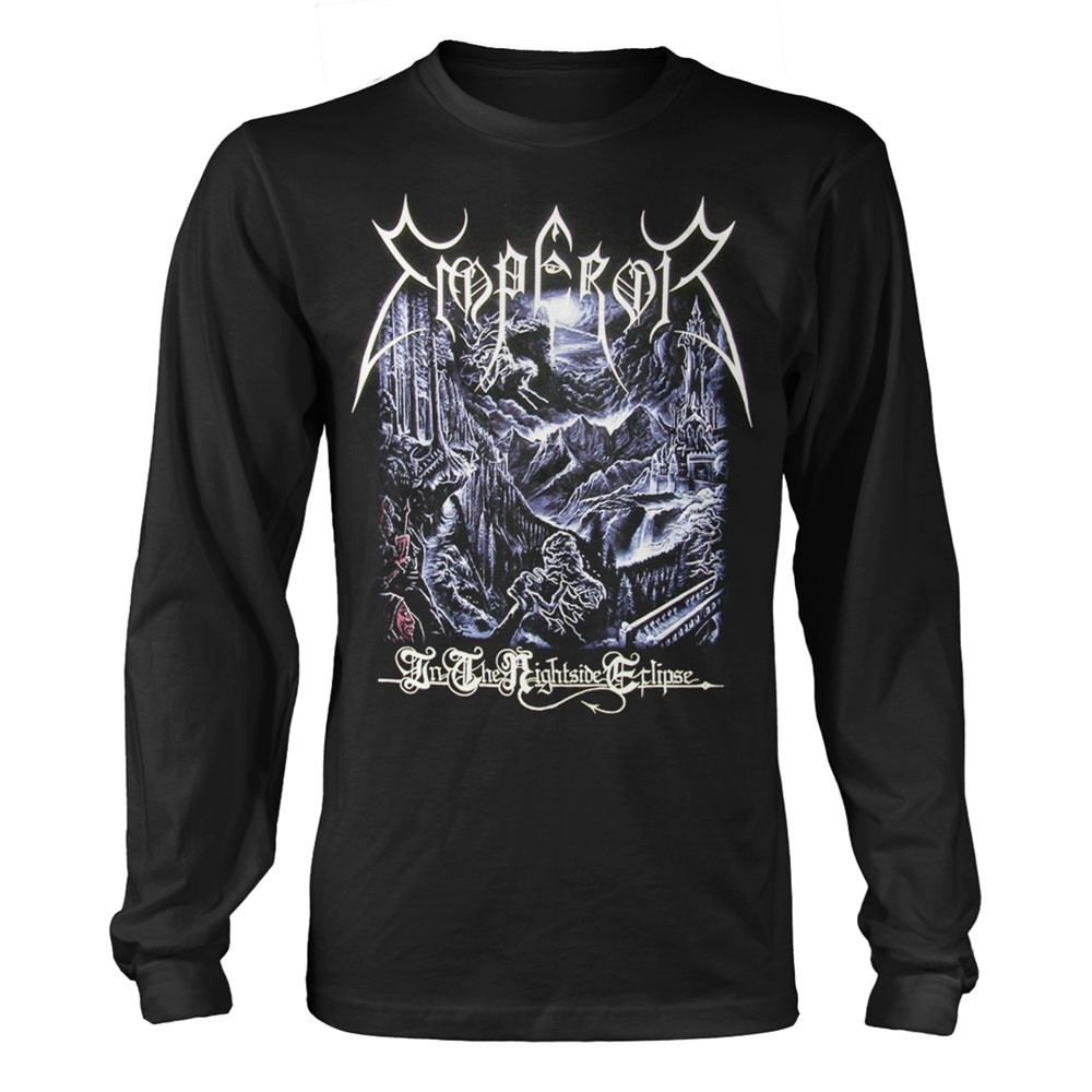 Emperor 'In The Nightside Eclipse' (Black) Long Sleeve Shirt Front