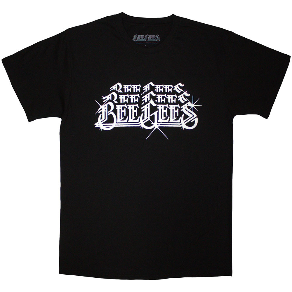 Bee Gees 'Stacked Logo' (Black) T-Shirt