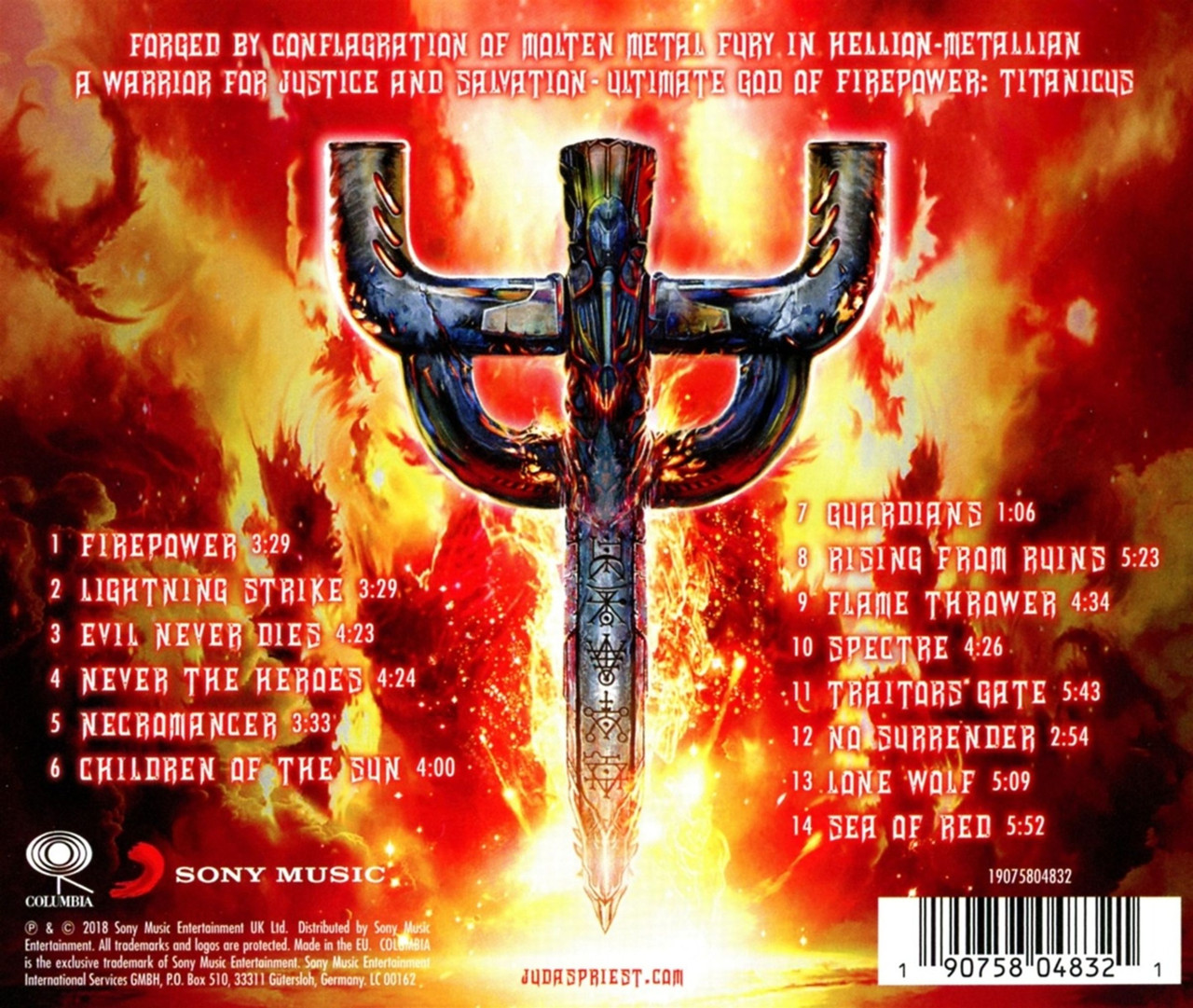 Judas Priest 'Firepower' CD Jewel Case
