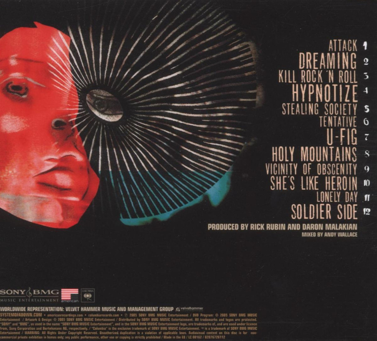 System Of A Down 'Hypnotize' CD Jewel Case