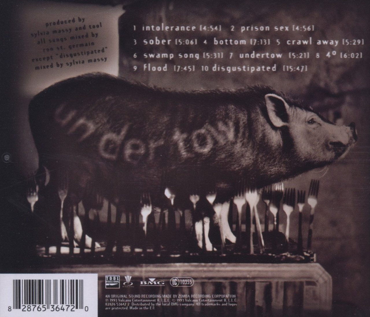 Tool 'Undertow' CD Jewel Case