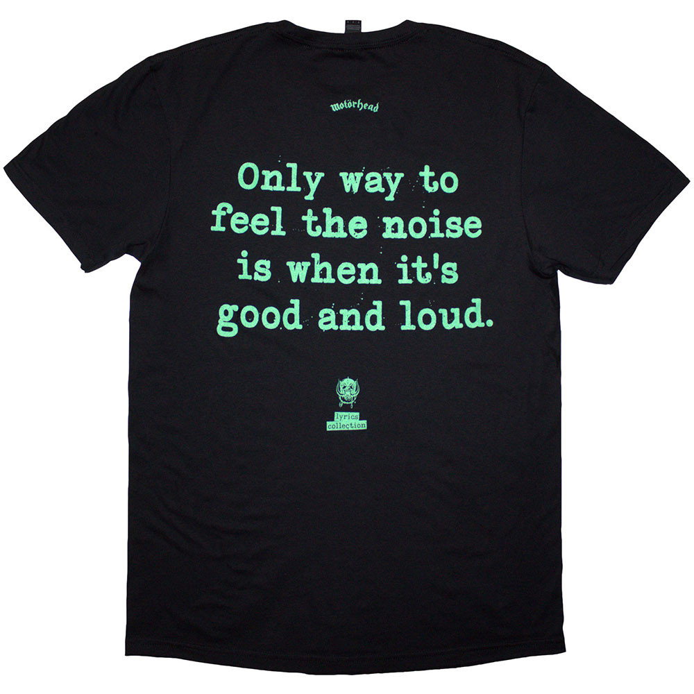 Motorhead 'Overkill Lyric' (Black) T-Shirt BACK