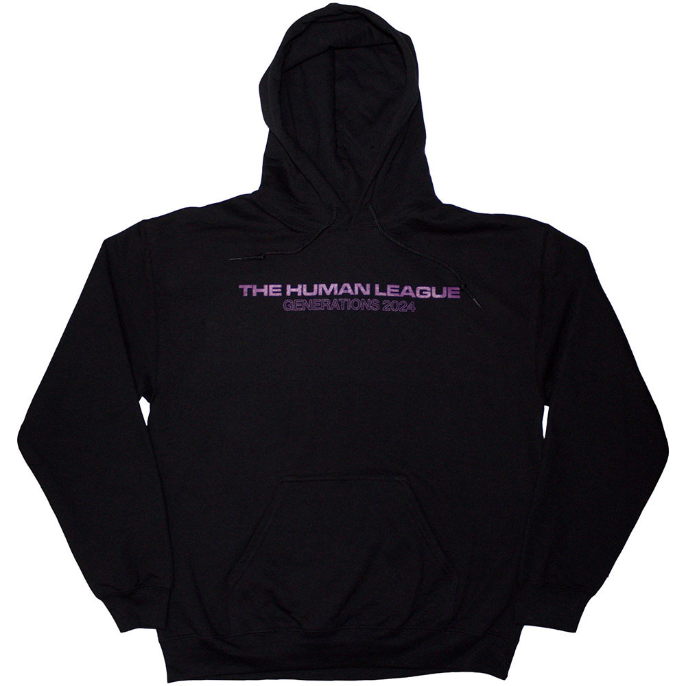 The Human League 'Generations Tour '24 Logo' (Black) Pull Over Hoodie