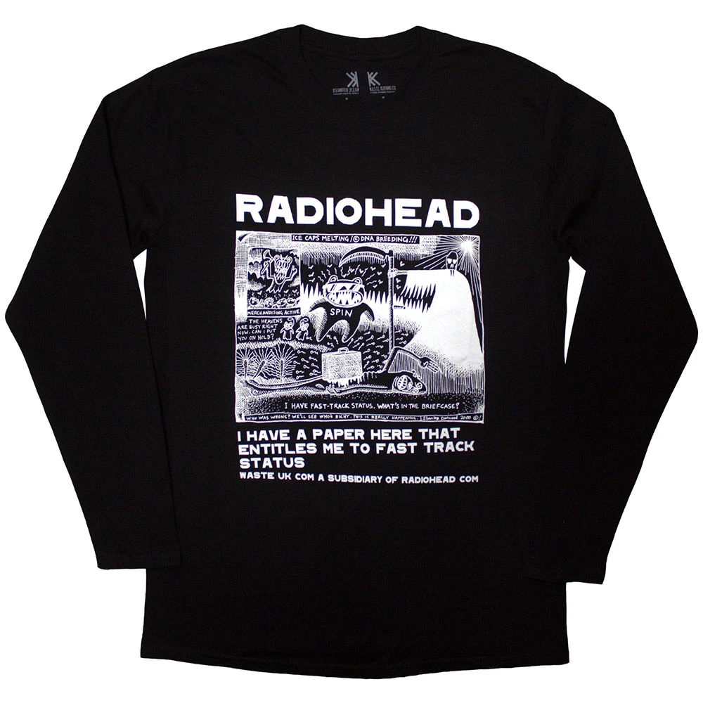 Radiohead 'Ice Caps' (Black) Long Sleeve Shirt