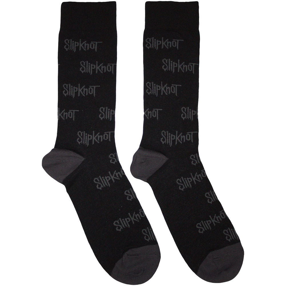 Slipknot 'All Over Print Logos' (Black) Socks (One Size = UK 7-11)