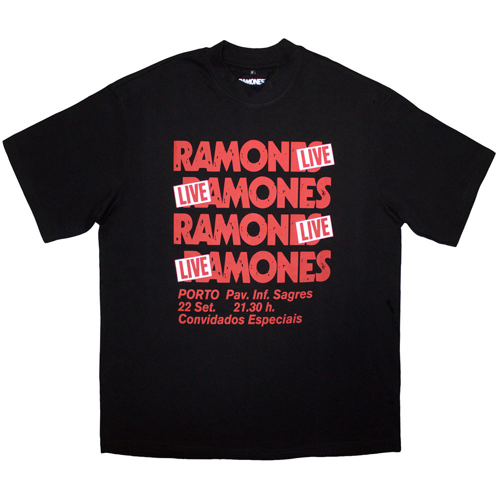 Ramones 'Concert' (Black) Oversized Boxy T-Shirt - Limited Edition