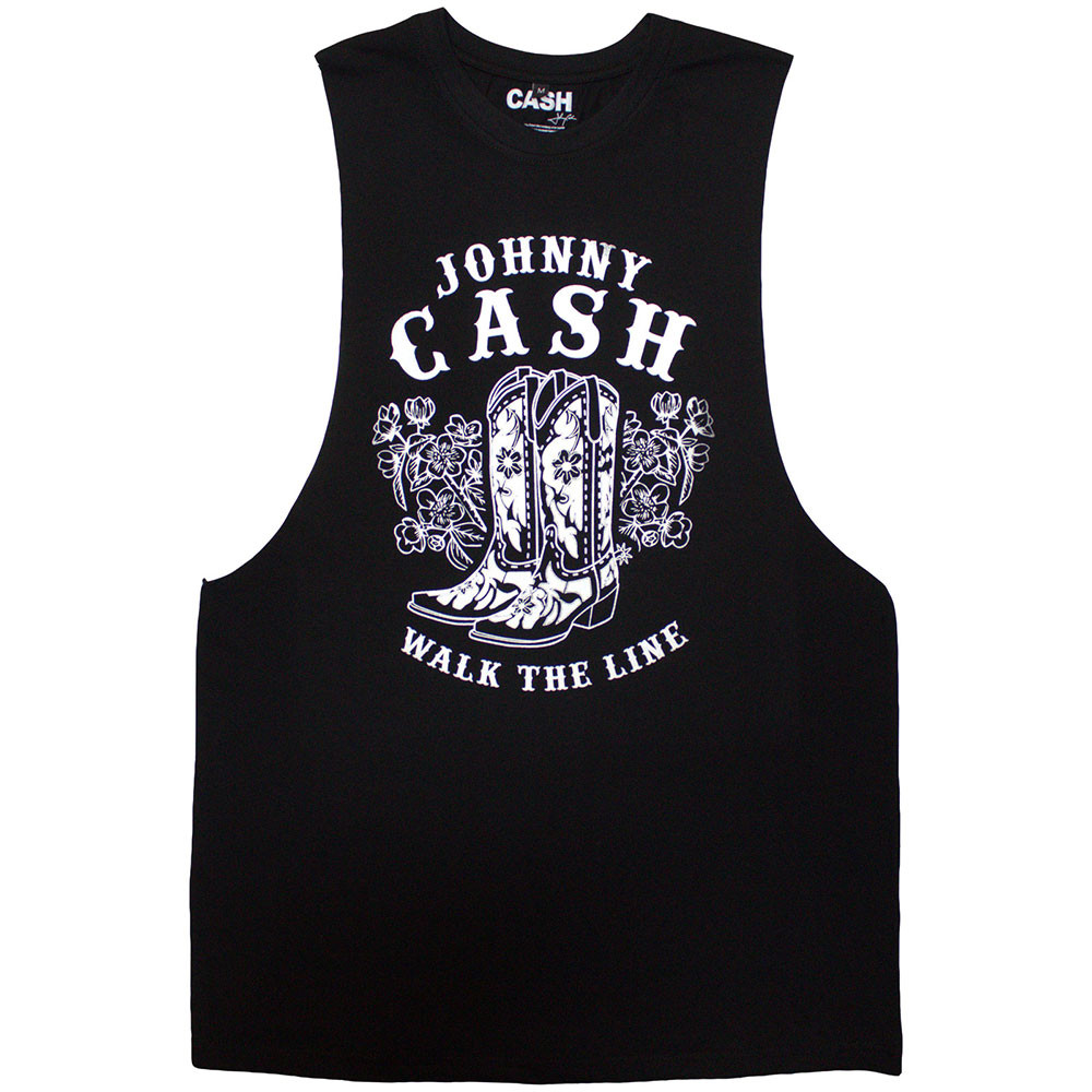 Johnny Cash 'Walk The Line Boots' (Black) Vest