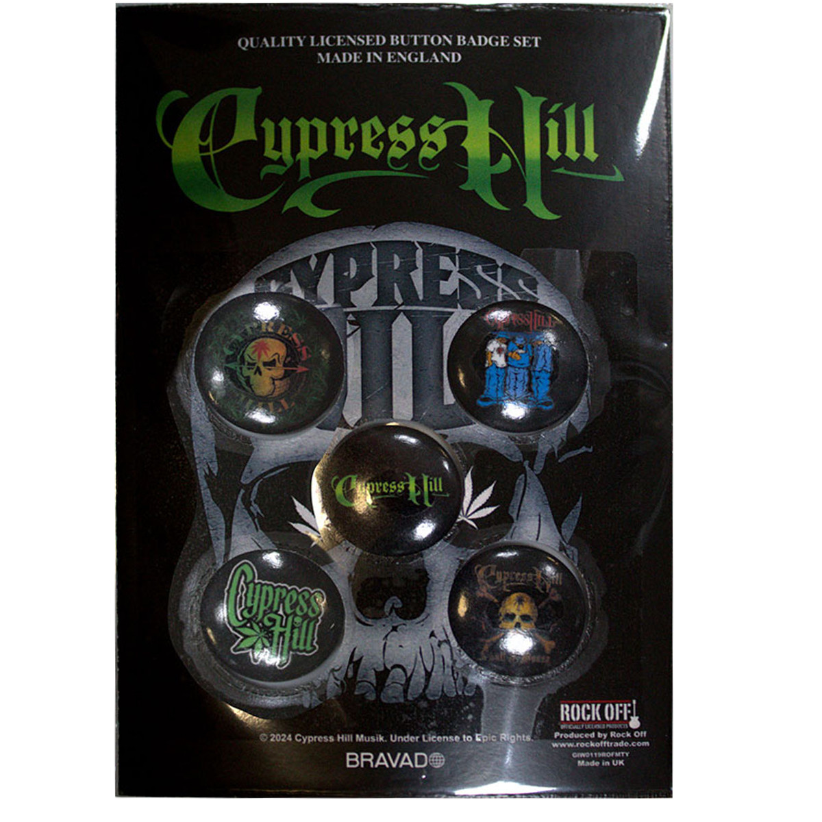 Cypress Hill 'Logos' Button Badge Pack