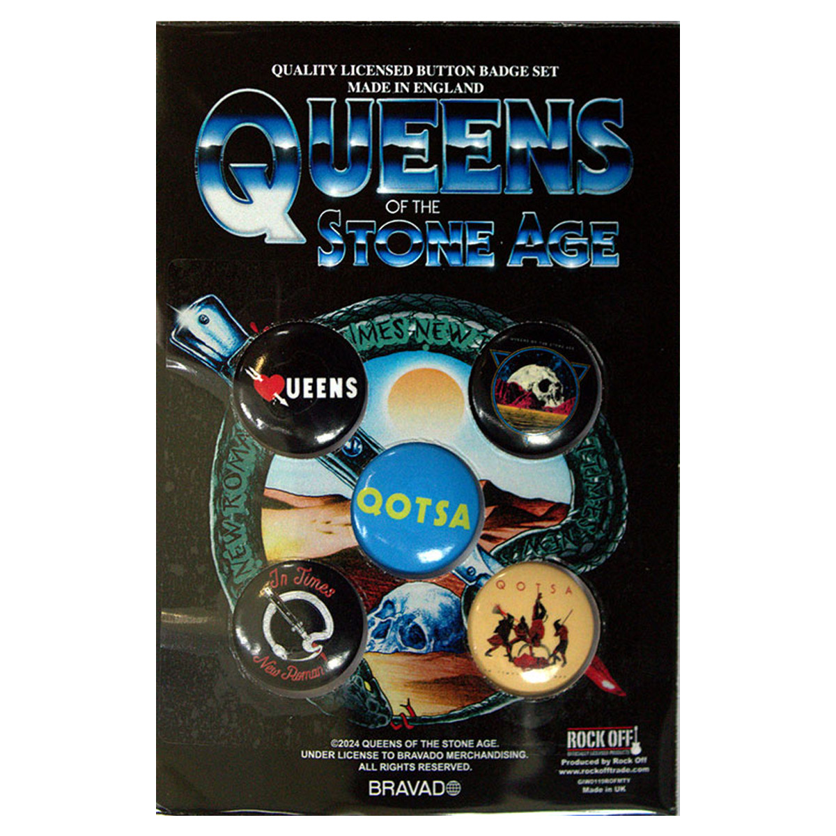 Queens Of The Stone Age 'Logos' Button Badge Pack