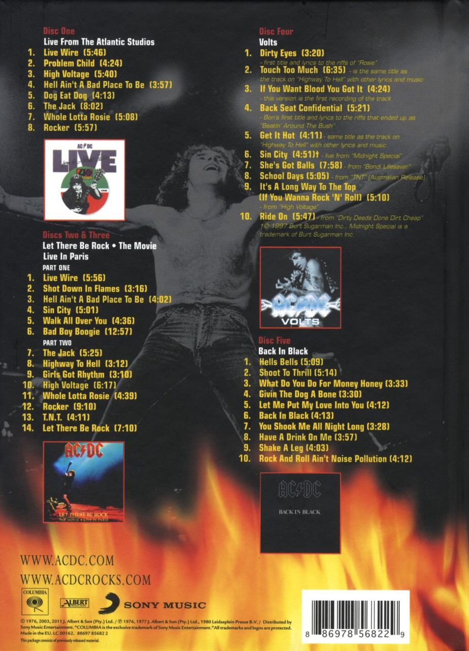 AC/DC 'Bonfire' 5CD Hardcover Digibook