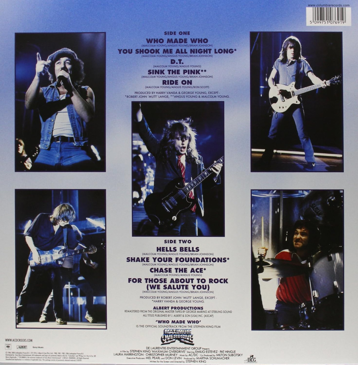 AC/DC 'Who Made Who' LP Black Vinyl