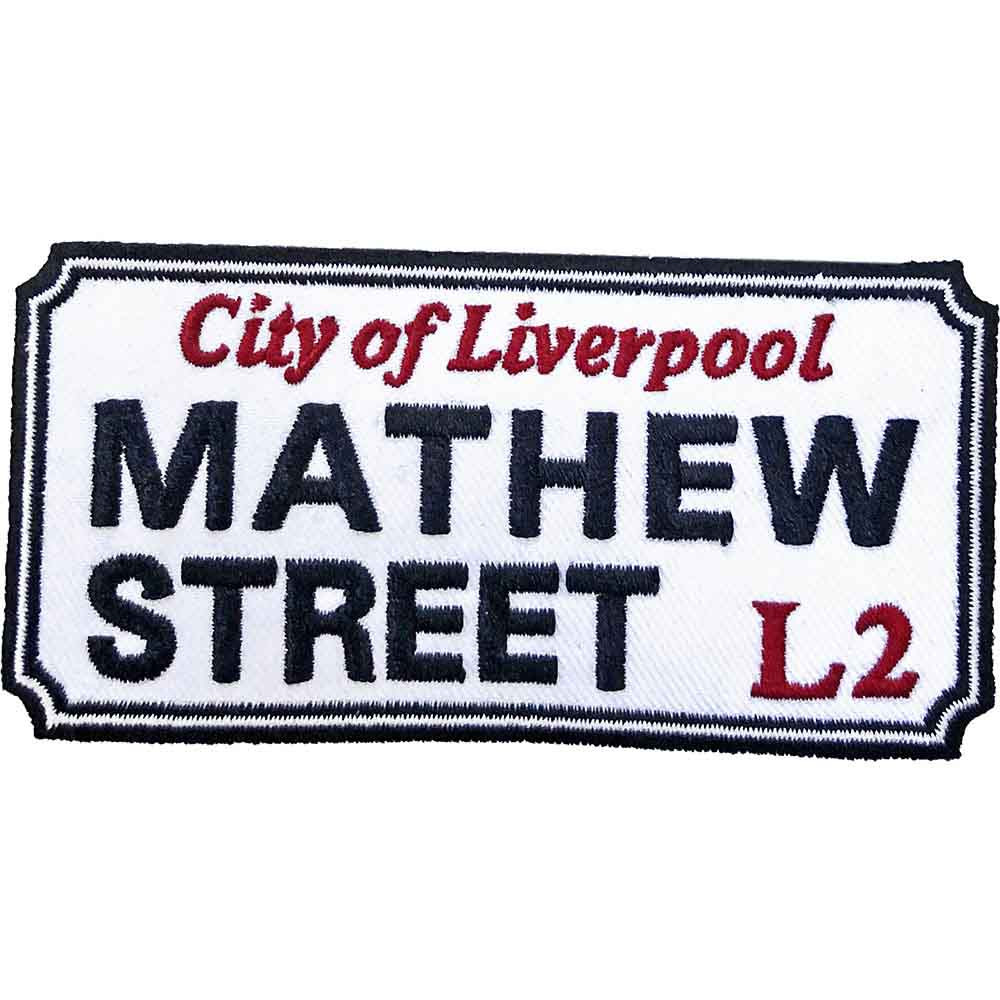 Rock Off 'Mathew Street Liverpool Sign' (Iron On) Patch