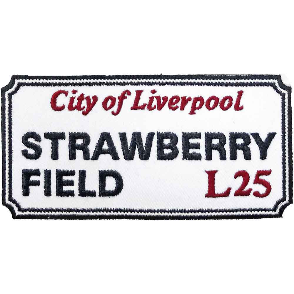 Rock Off 'Strawberry Field Liverpool Sign' (Iron On) Patch