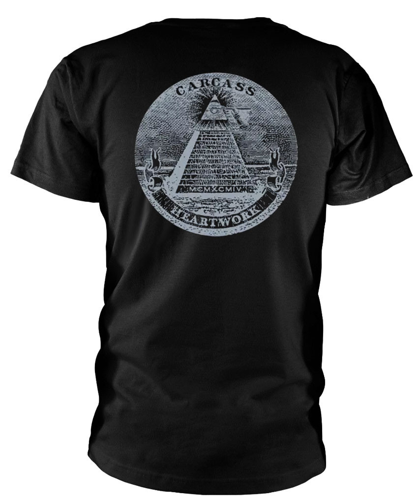 Carcass 'Heartwork' (Black) T-Shirt Back