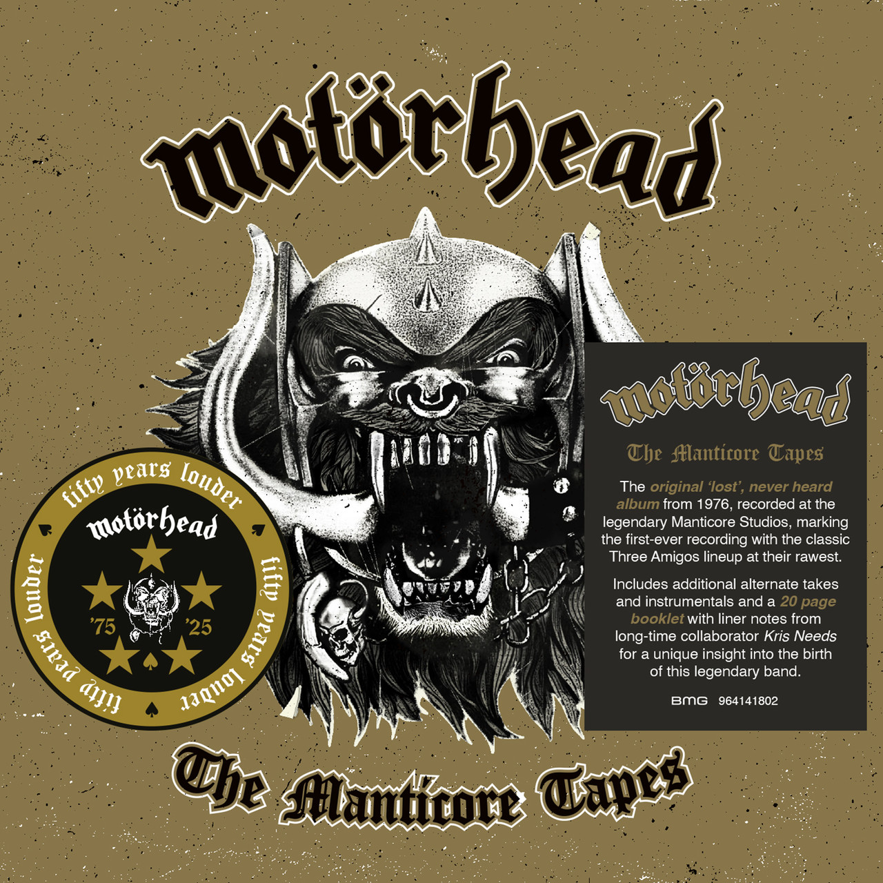 Motorhead 'The Manticore Tapes' CD Digisleeve