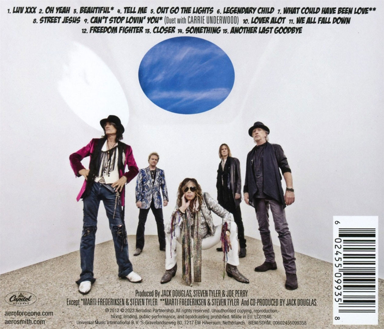 Aerosmith 'Music From Another Dimension!' CD Jewel Case Back