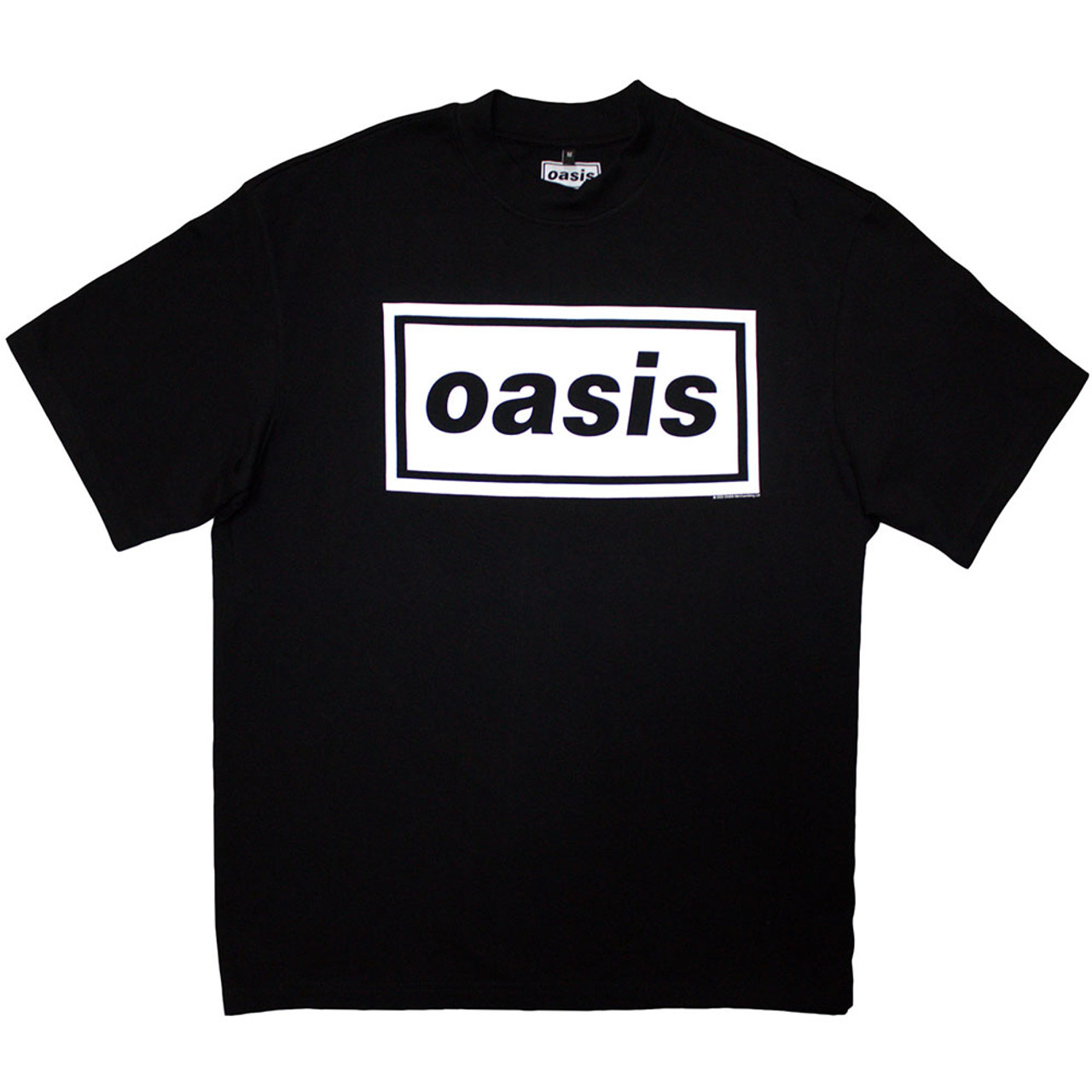 Oasis 'Decca Logo' (Black) Oversized Boxy T-Shirt ¦ Eyesore