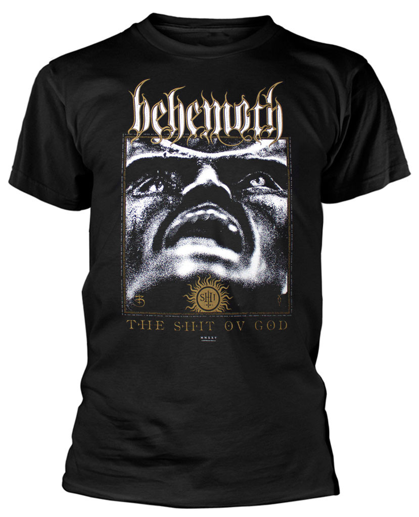 Behemoth 'The Shit Ov God Reign In Hell' (Black) T-Shirt Front