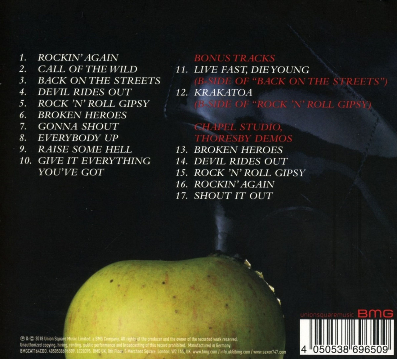 Saxon 'Innocence Is No Excuse' CD Digipack