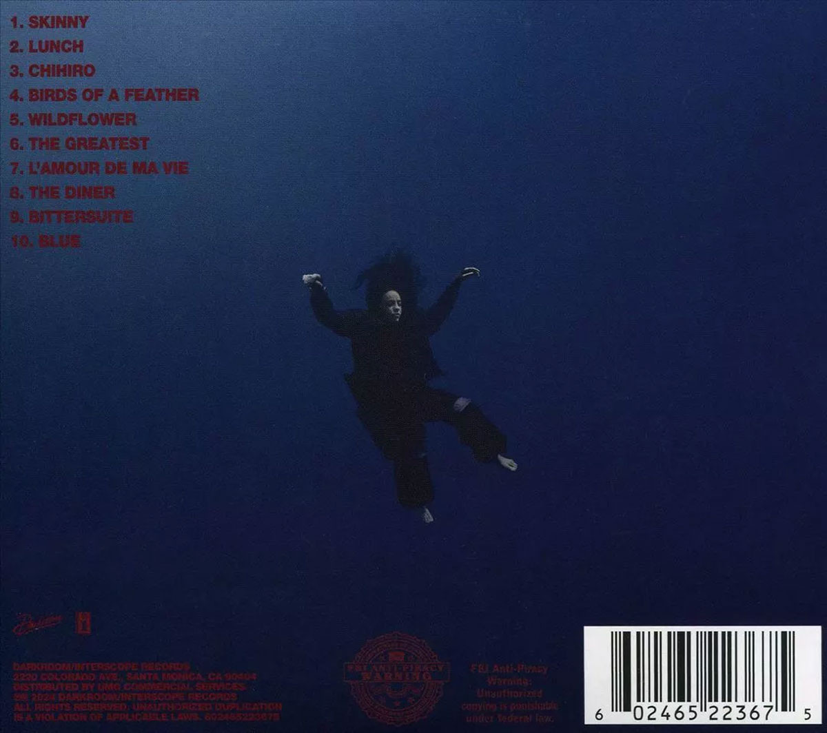 Billie Eilish 'HIT ME HARD AND SOFT' CD Digipack Back