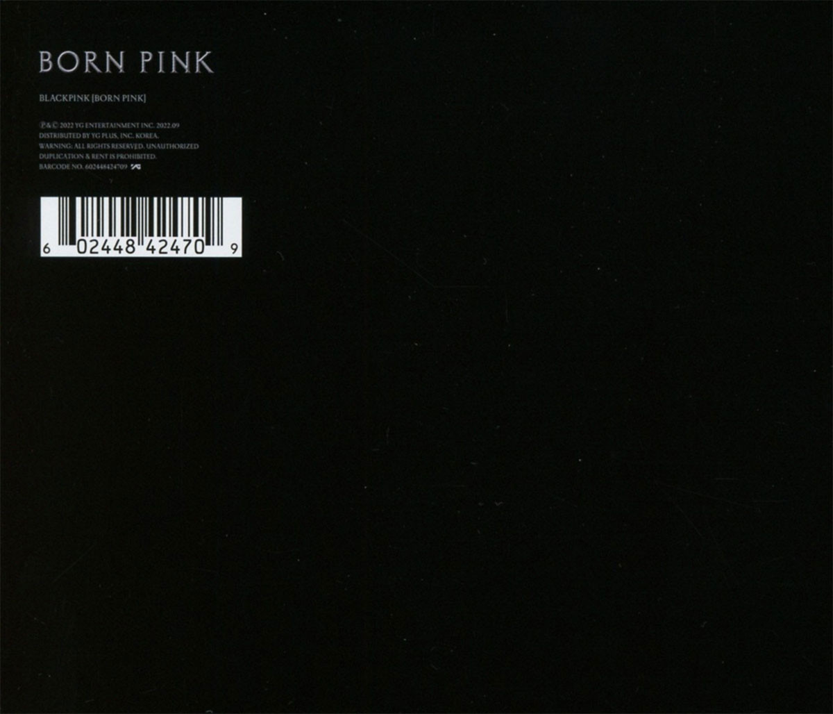 BLACKPINK 'BORN PINK' Jewel Case CD Back