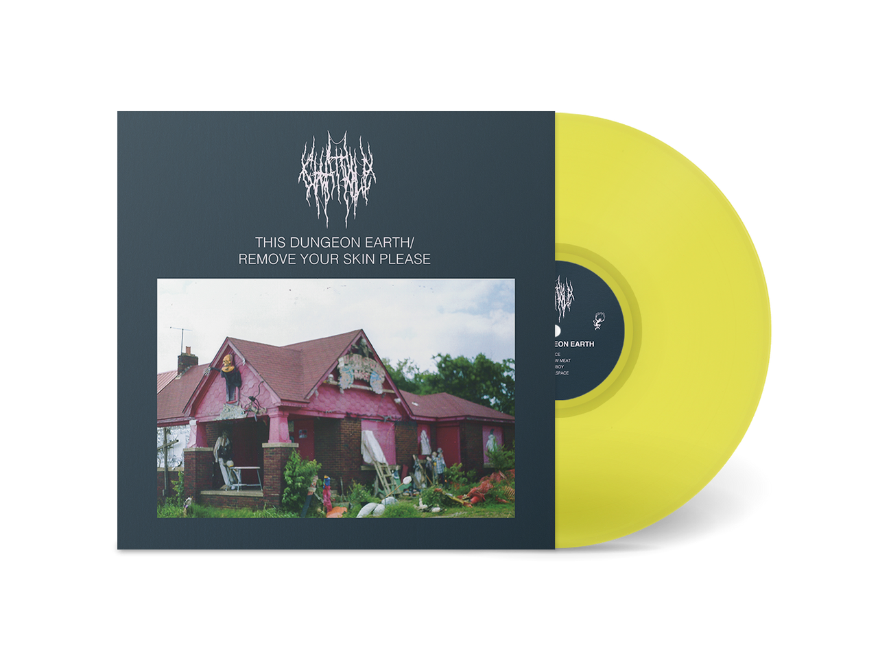 Chat Pile 'This Dungeon Earth / Remove Your Skin Please' LP Highlighter Yellow Vinyl