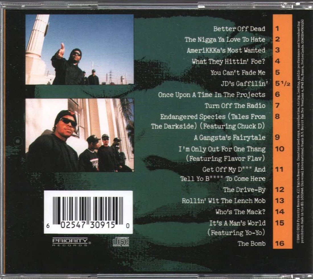 Ice Cube 'AmeriKKKa's Most Wanted' Jewel Case CD Back