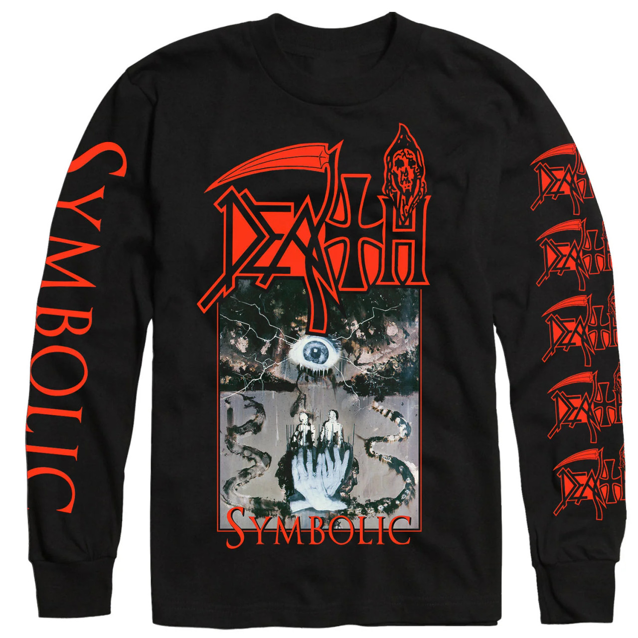 Death 'Symbolic' (Black) Long Sleeve Shirt - US Import | Eyesore Merch