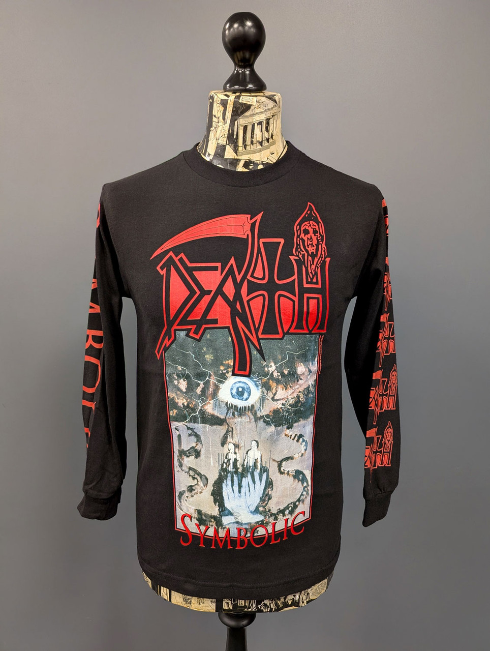 Death 'Symbolic' (Black) Long Sleeve Shirt - US Import | Eyesore Merch