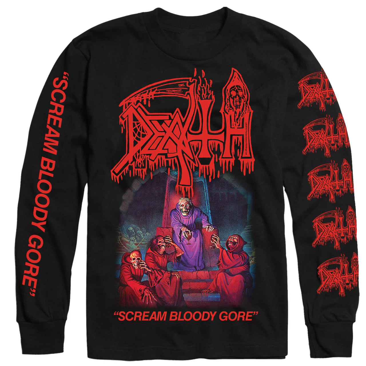 Death 'Scream Bloody Gore' (Black) Long Sleeve Shirt