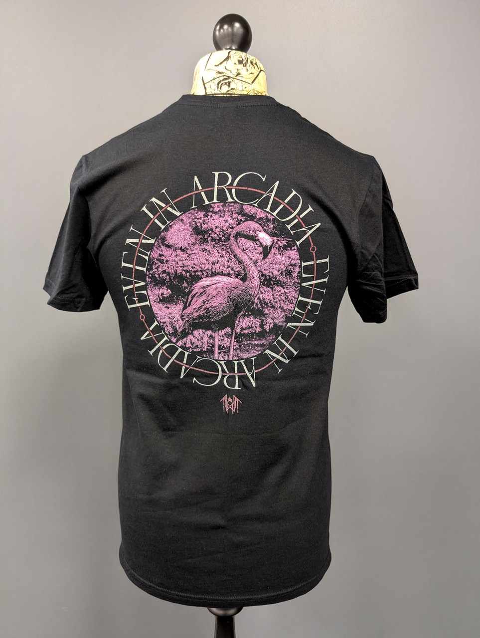 Sleep Token 'Flamingo Circle' (Black) T-Shirt on a mannequin back
