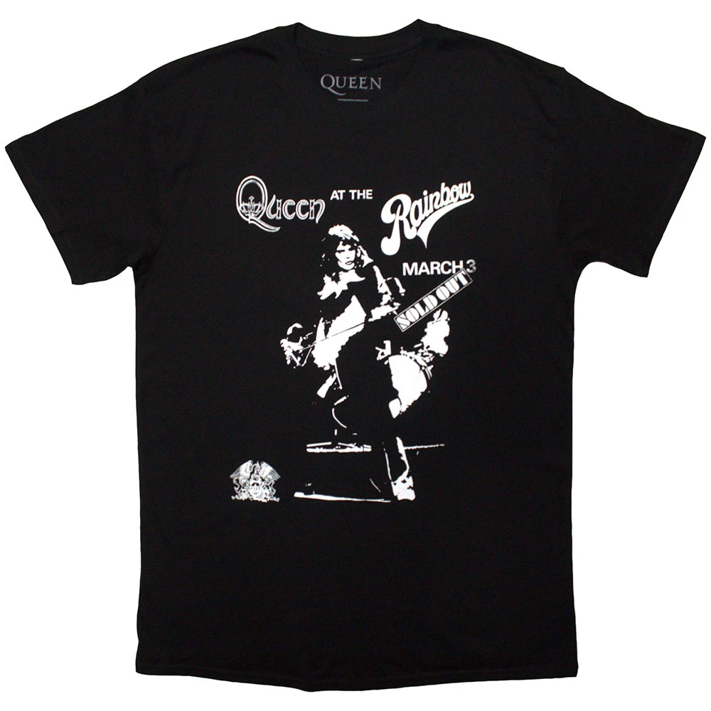 Queen 'Live Rainbow' (Black) T-Shirt