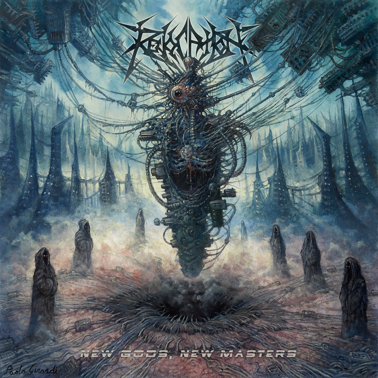 PRE-ORDER - Revocation 'New Gods, New Masters' LP Twilight Blue Marbled Vinyl - RELEASE DATE 26th September 2025