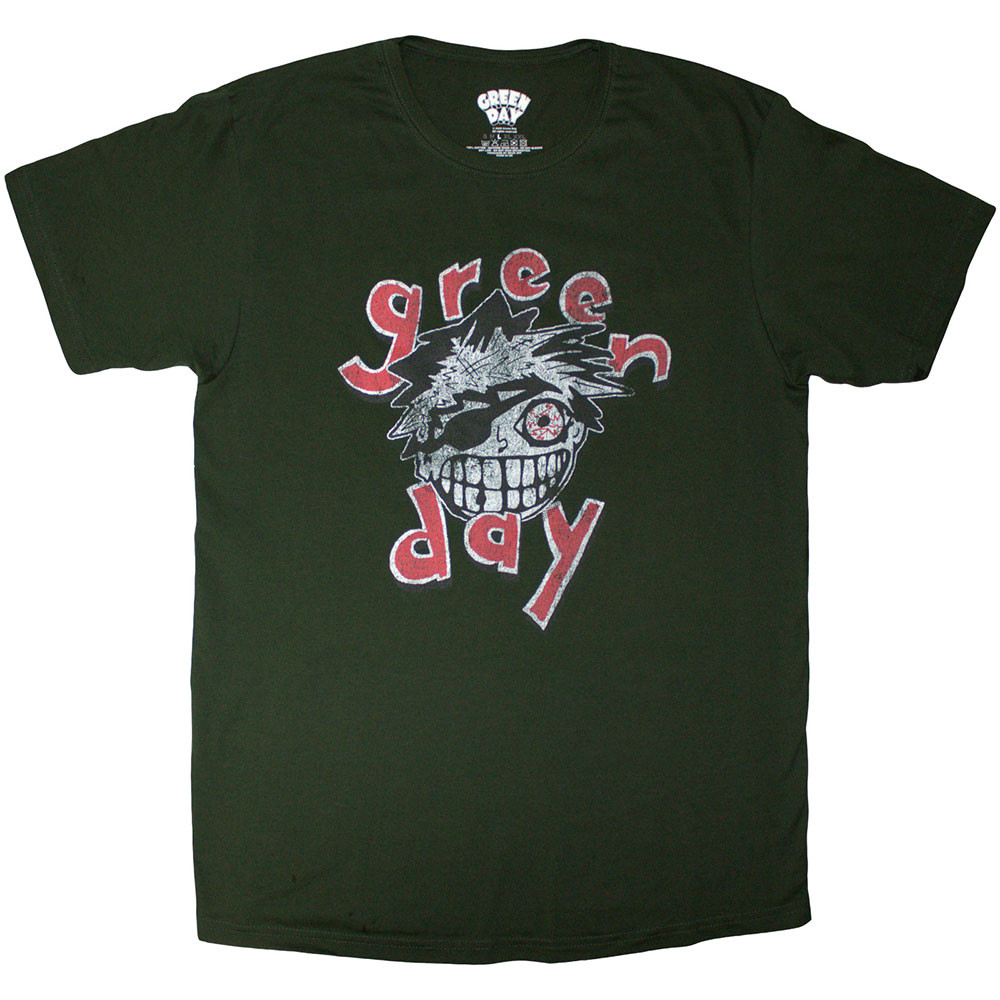 Green Day 'Eye Patch' (Green) T-Shirt