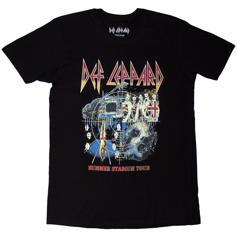 Def Leppard 'Summer Stadium Tour' (Black) T-Shirt | Eyesore Merch