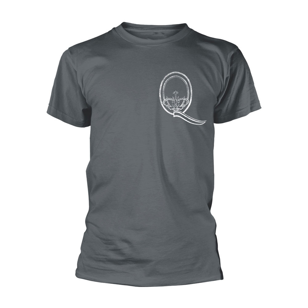 Queen 'Solid Crest' (Grey) T-Shirt Front