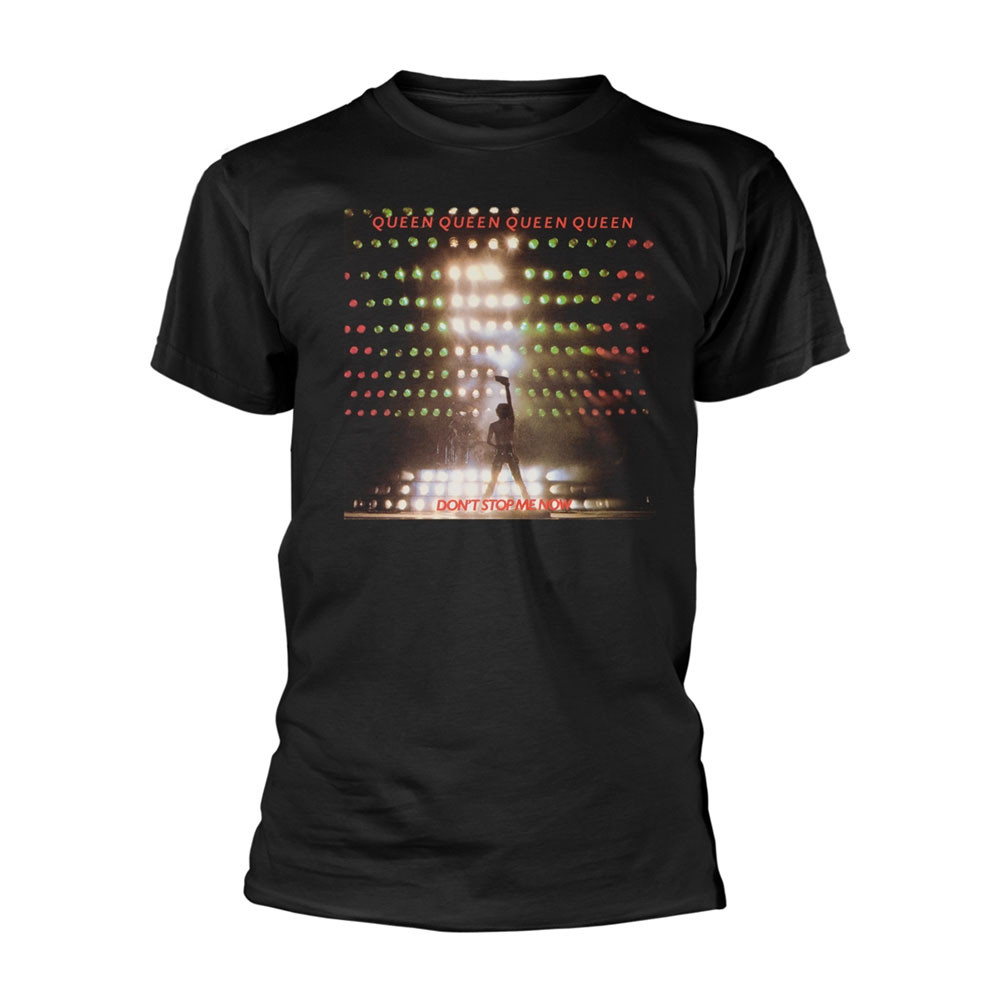 Queen 'Don't Stop Me Now Small Text' (Black) T-Shirt
