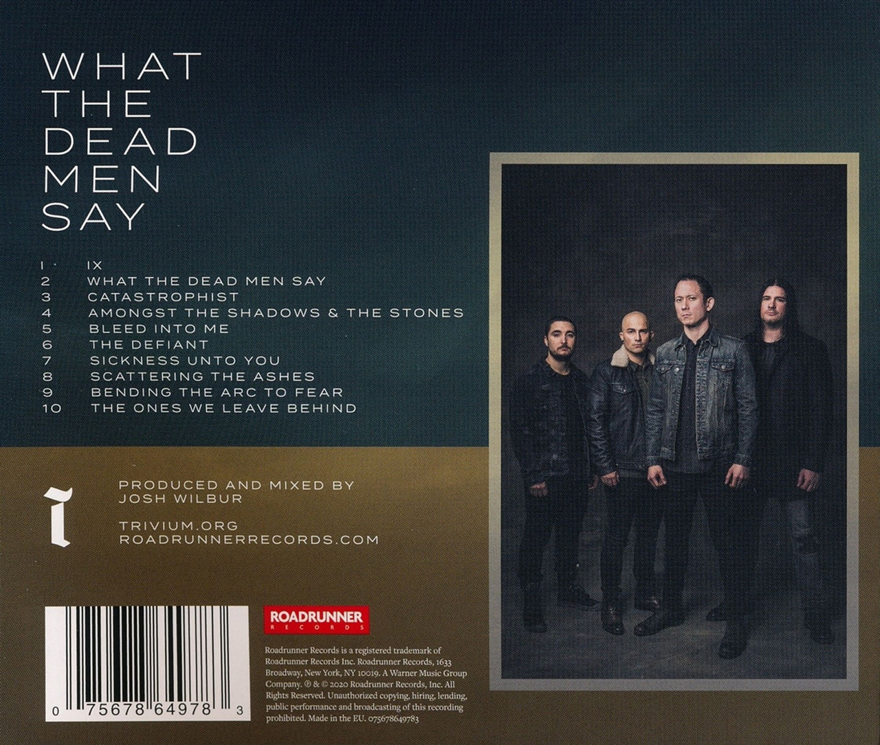 Trivium 'What the Dead Men Say' CD