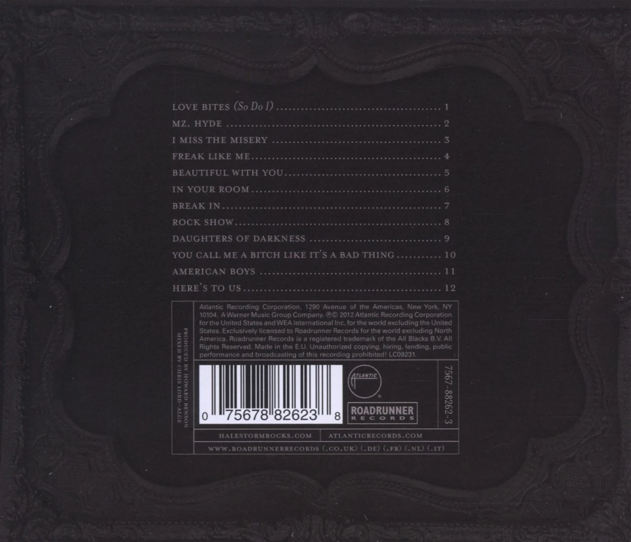 Halestorm 'The Strange Case Of...' CD Jewel Case