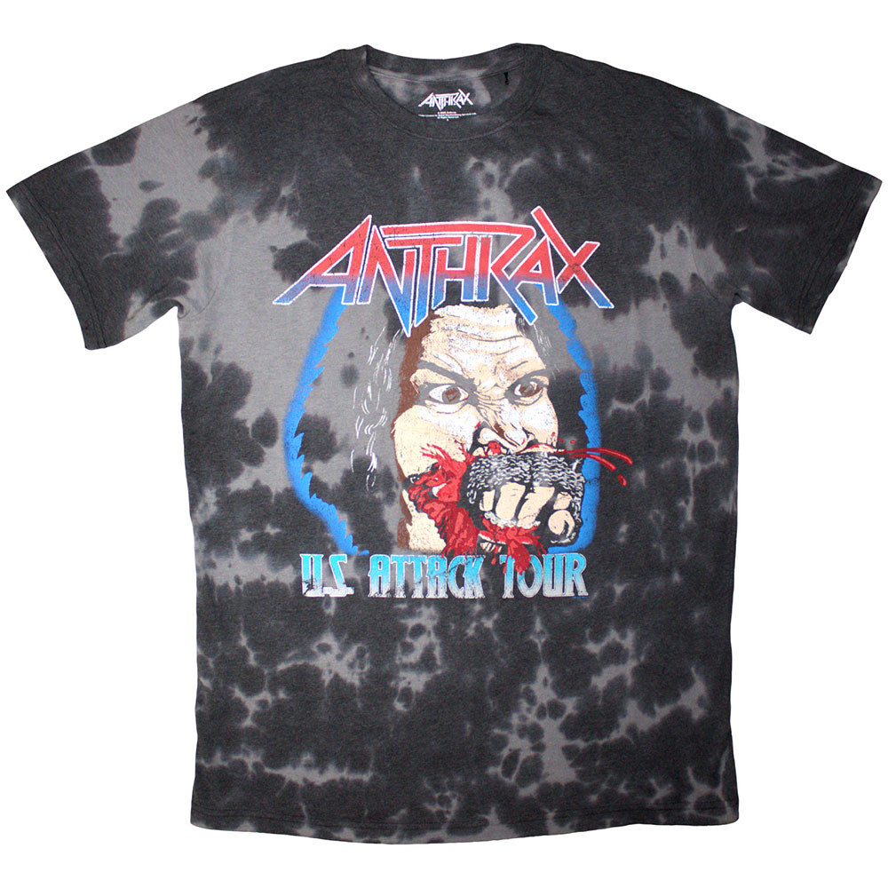 Anthrax 'Fistful Of Metal' (Dye Wash) Eco T-Shirt
