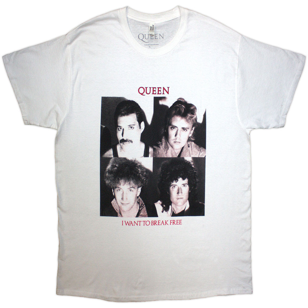 Queen 'I Want To Break Free' (White) T-Shirt