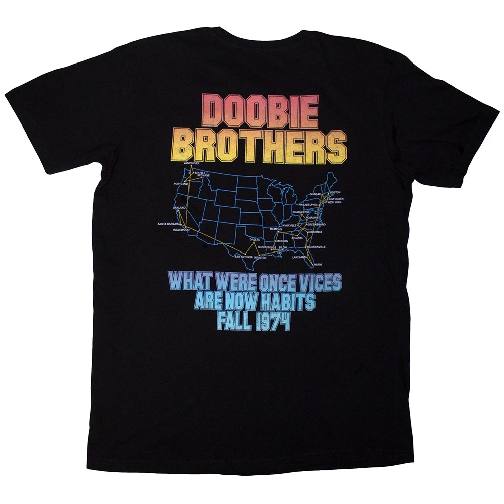 The Doobie Brothers 'Eagle' (Black) T-Shirt BACK