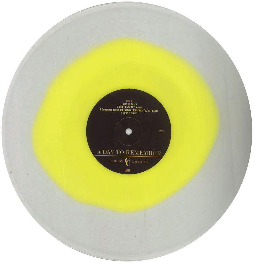 A Day To Remember 'Common Courtesy' 2LP Lemon Clear Vinyl
