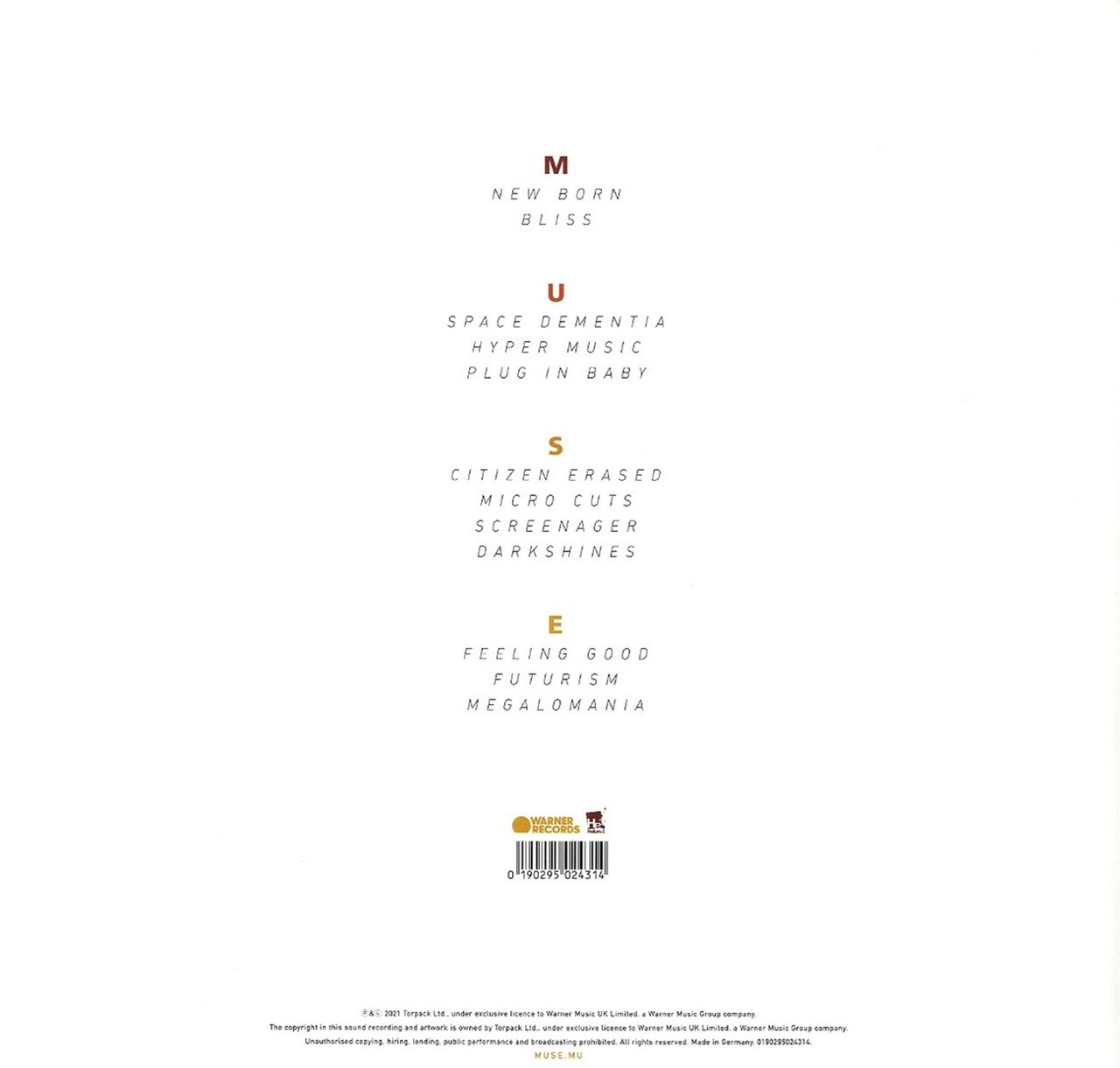 Muse 'Origin Of Symmetry' (XX Anniversary RemiXX) 2LP Black Vinyl