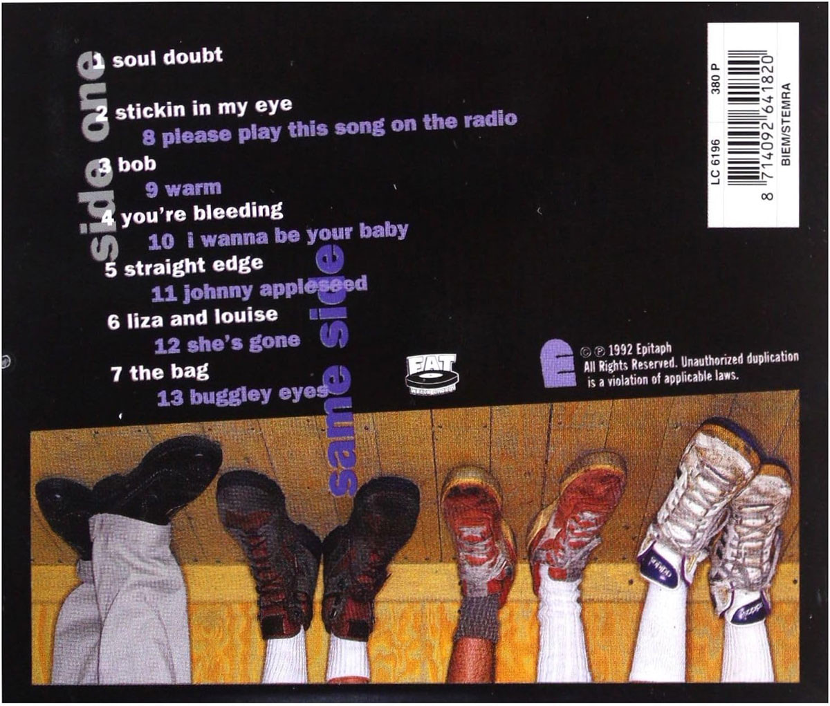 NOFX 'White Trash, Two Heebs and a Bean' CD Back