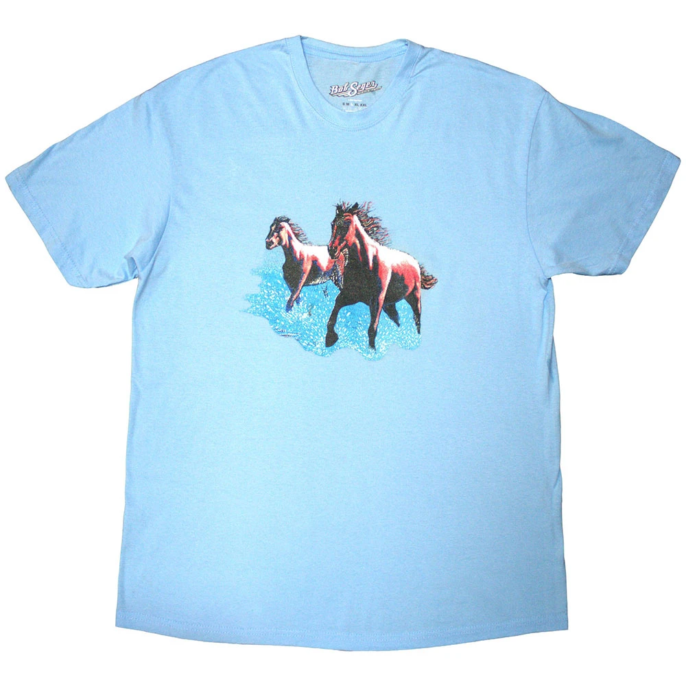 Bob Seger & The Silver Bullet Band 'Horses' (Blue) T-Shirt