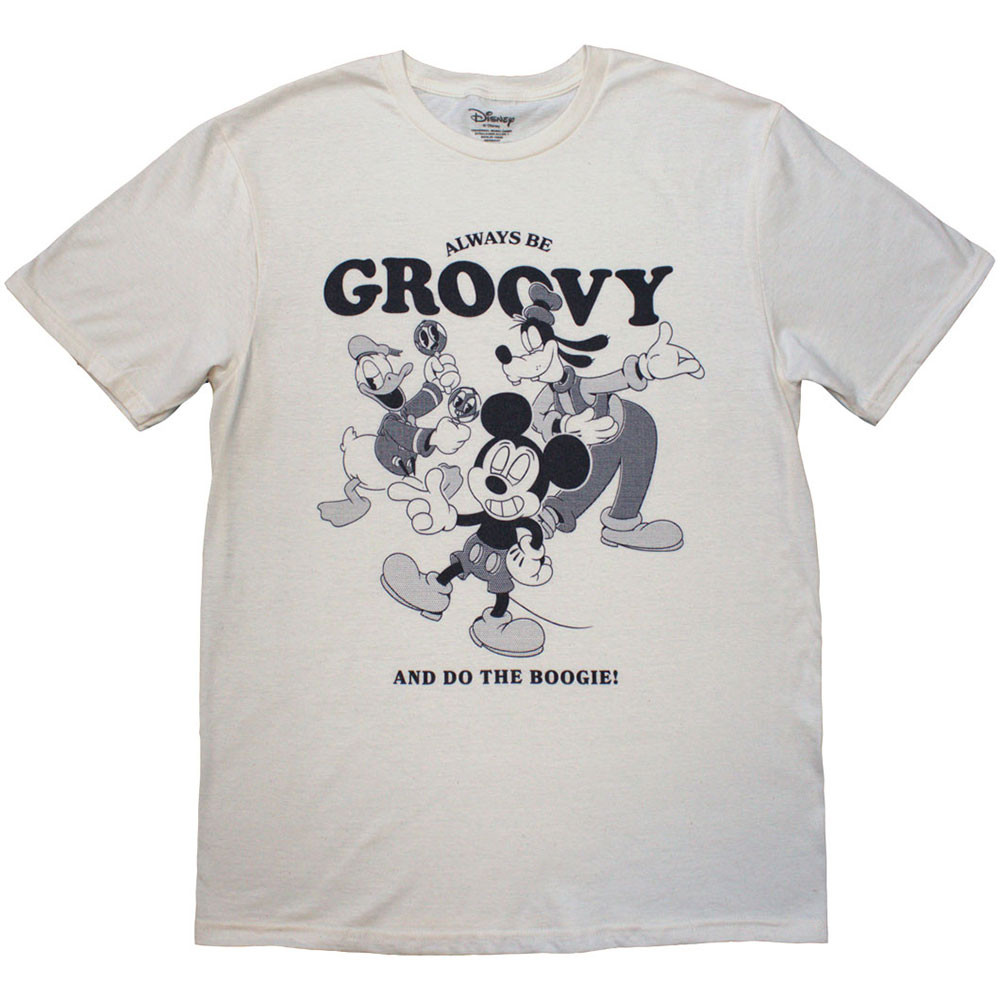 Disney Mickey Mouse 'Always Be Groovy' (Natural) T-Shirt