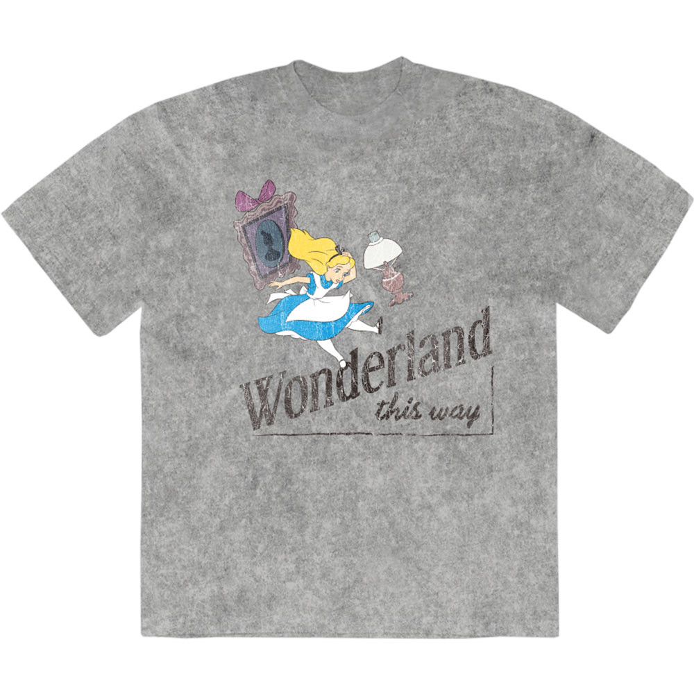 Disney Alice In Wonderland 'Wonderland This Way' (Grey) T-Shirt