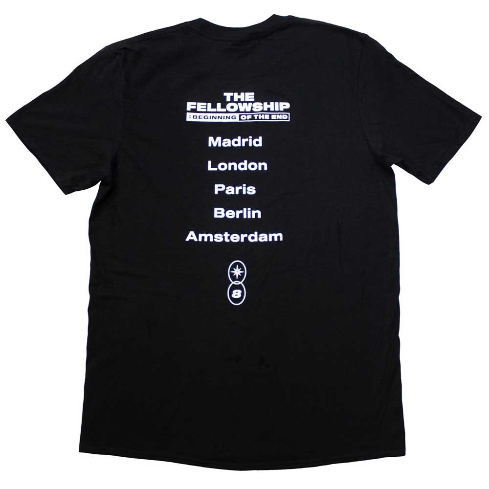 ATEEZ 'Fellowship Tour Euro Logo' (Black) T-Shirt BACK