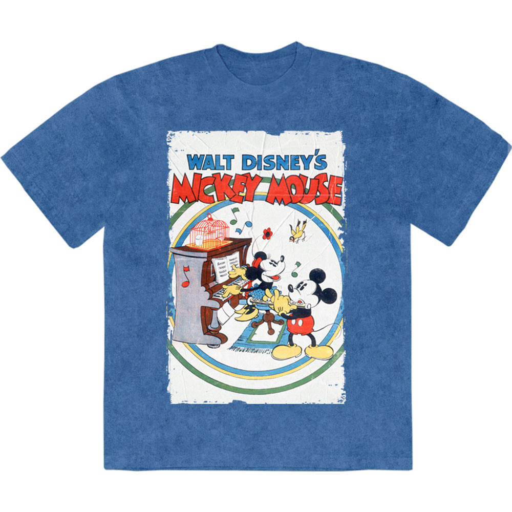 Disney Mickey Mouse 'Mickey & Minnie Piano' (Stone Wash) Limited Edition T-Shirt